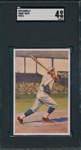 1932 Sanella Babe Ruth Type 2  SGC 4 VGEX Centered
