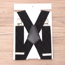 Heavy Duty Work Trouser Braces 50MM Highly Elasticated Unisex Suspender BLACK UK