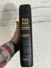 1950 KJV King James Dickson New Analytical Indexed Bible Genuine Morocco Leather