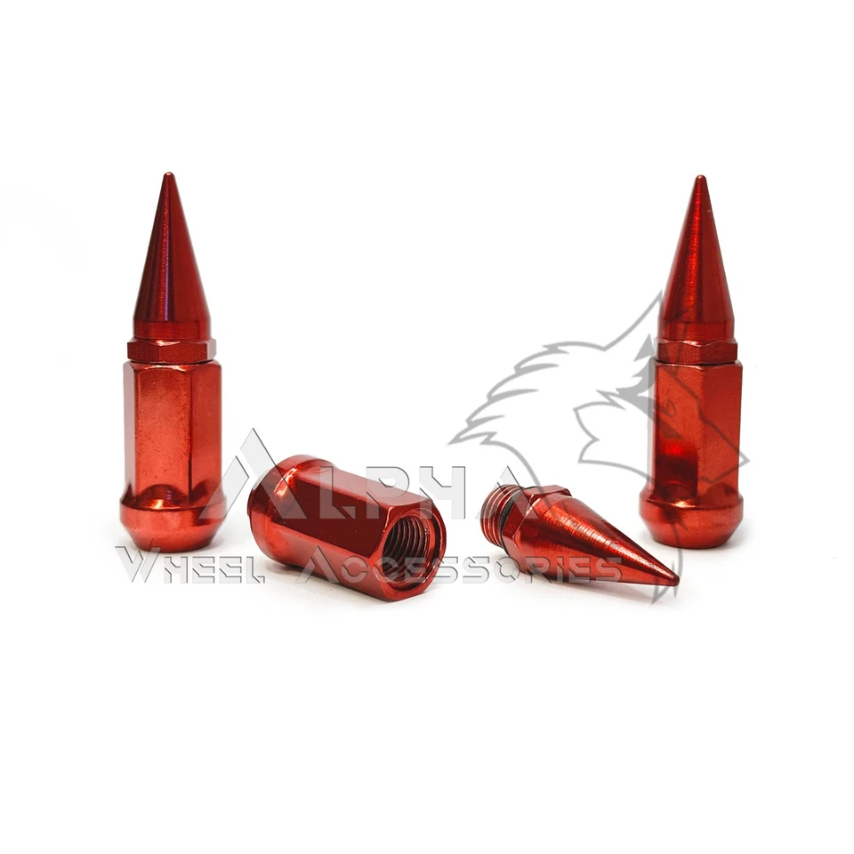 Tuercas de bellota con clavos rojos de 20 piezas 1/2"-20 para Ford Explorer Bronco F-150 Mustang Foto 4 de 4