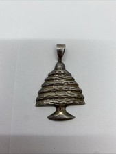 Christmas Tree Charm Sterling Silver Pendant