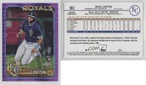 2024 Topps Chrome Purple Sonar Refractor /275 Nick Loftin #183 Rookie RC
