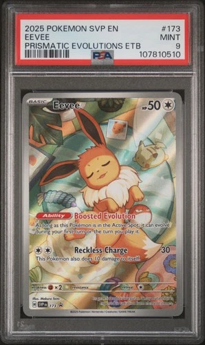 2025 POKEMON SVP EN-SV BLACK STAR PROMO #173 EEVEE PSA 9