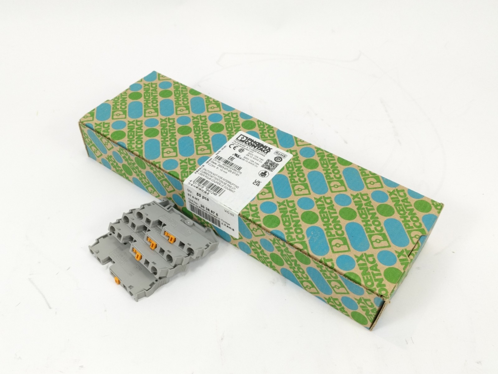Phoenix Contact 3038875 ST 4-MT Terminal Block – 400 V, 20 A, 50 Pcs. Batch
