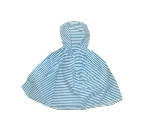 Vintage 1960s Barbie Clone Strapless Blue Striped Sun Dress Tagged Hong Kong