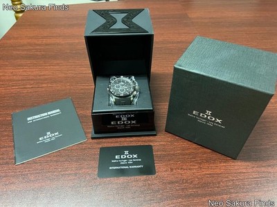 Edox Co-1 Chrono Offshore 1 500M Quarz Chronograph schwarzes Zifferblatt Datu...