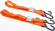 Powertye 28629 Tie-Down Cam S-Hook 1.5"X5.5' Orange Pair