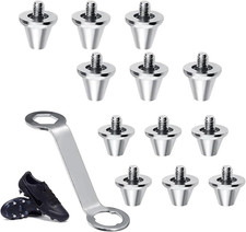 12 Stück Schraubstollen Fussball Ersatzstollen mit Stollenschlüssel,2 Größen, 11