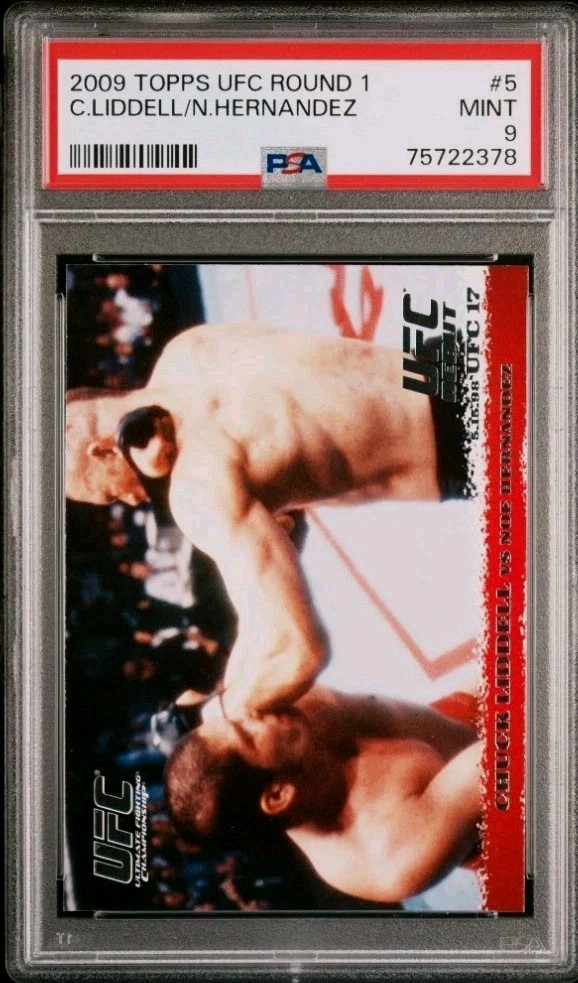 2009 Topps UFC Round 1 Chuck Liddell RC Rookie Card #5 PSA 9