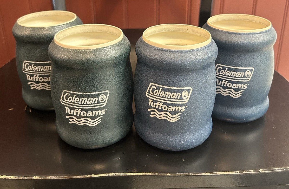 4 Vintage Coleman Tuffoams Cozy Koozie Coozie Insulated Beer Soda