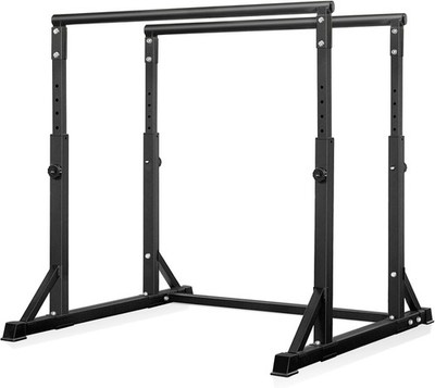 Dip Bar Heavy Duty 800lbs 7 Height Levels Adjustable Matte Black Bongkim Station