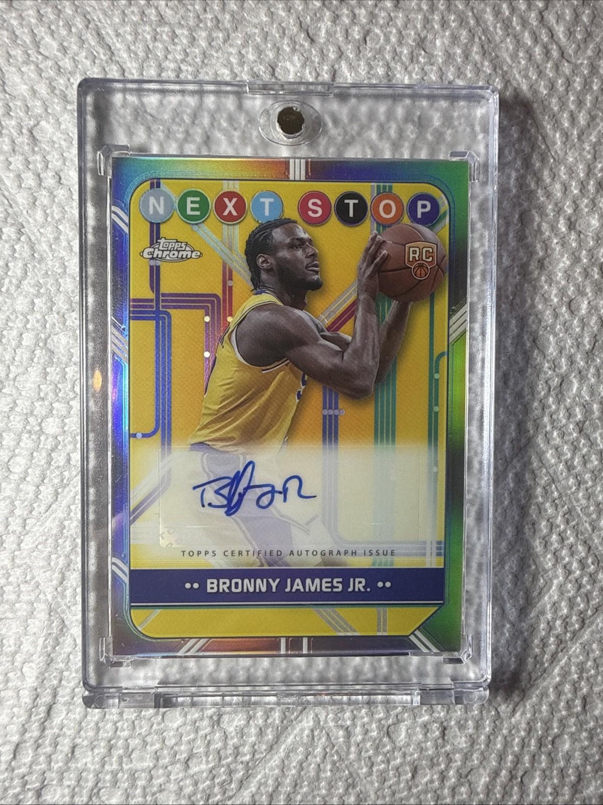 2025 Topps Next Stop Bronny James Jr. RC Auto view 4