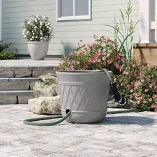 Lattice Hose Pot – Decorative Garden Hose Storage Holder, Durable Outdoor Hose C