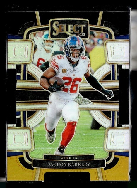 2023 Select Black Yellow Die Cut Concourse Saquon Barkley Giants