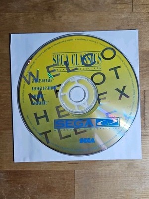 Sega Cd Classics Arcade Collection Game Disc Only Streets Of Rage Shinobi Retro