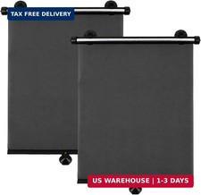 2 Pack Retractable Car Side Window Sun Shade, 15.7" x 17.7" Roller Sunshade with
