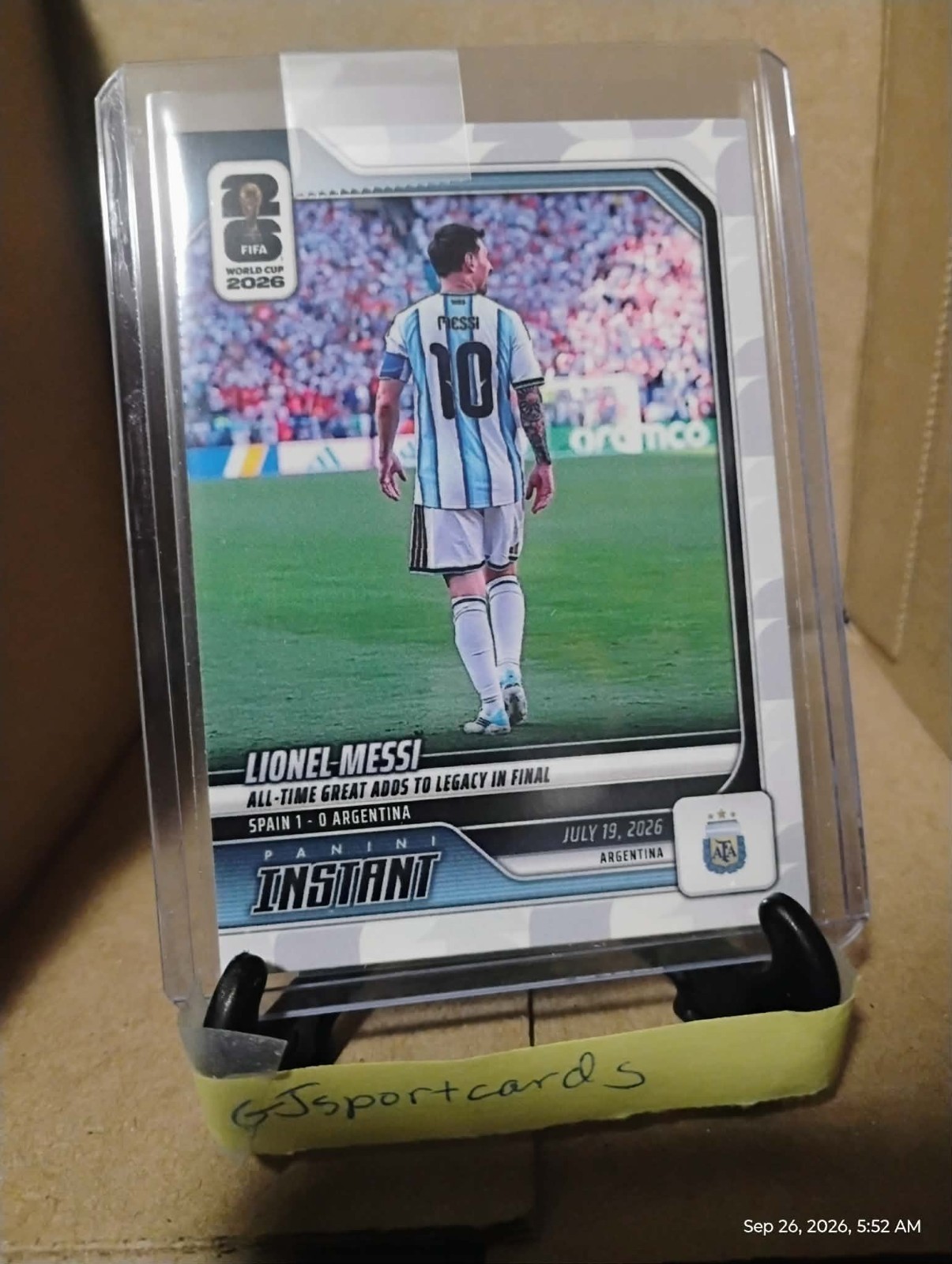 2026 Panini Instant FIFA World Cup #248 Lionel Messi Argentina PR:20150 In-Hand