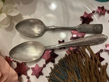 2 schöne Silberlöffel, gemarkt, Jugendstil, Art Deco, Vintage 