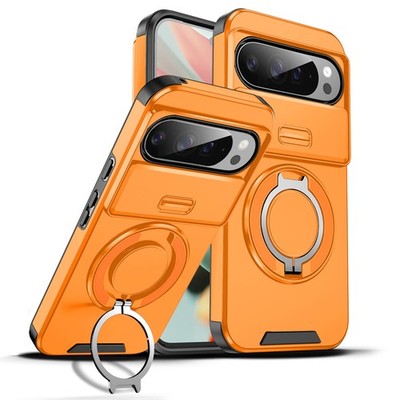 For Google Pixel 10 Pro XL/10/10 Pro Slide Camera Ring Stand Rugged Hard Cover