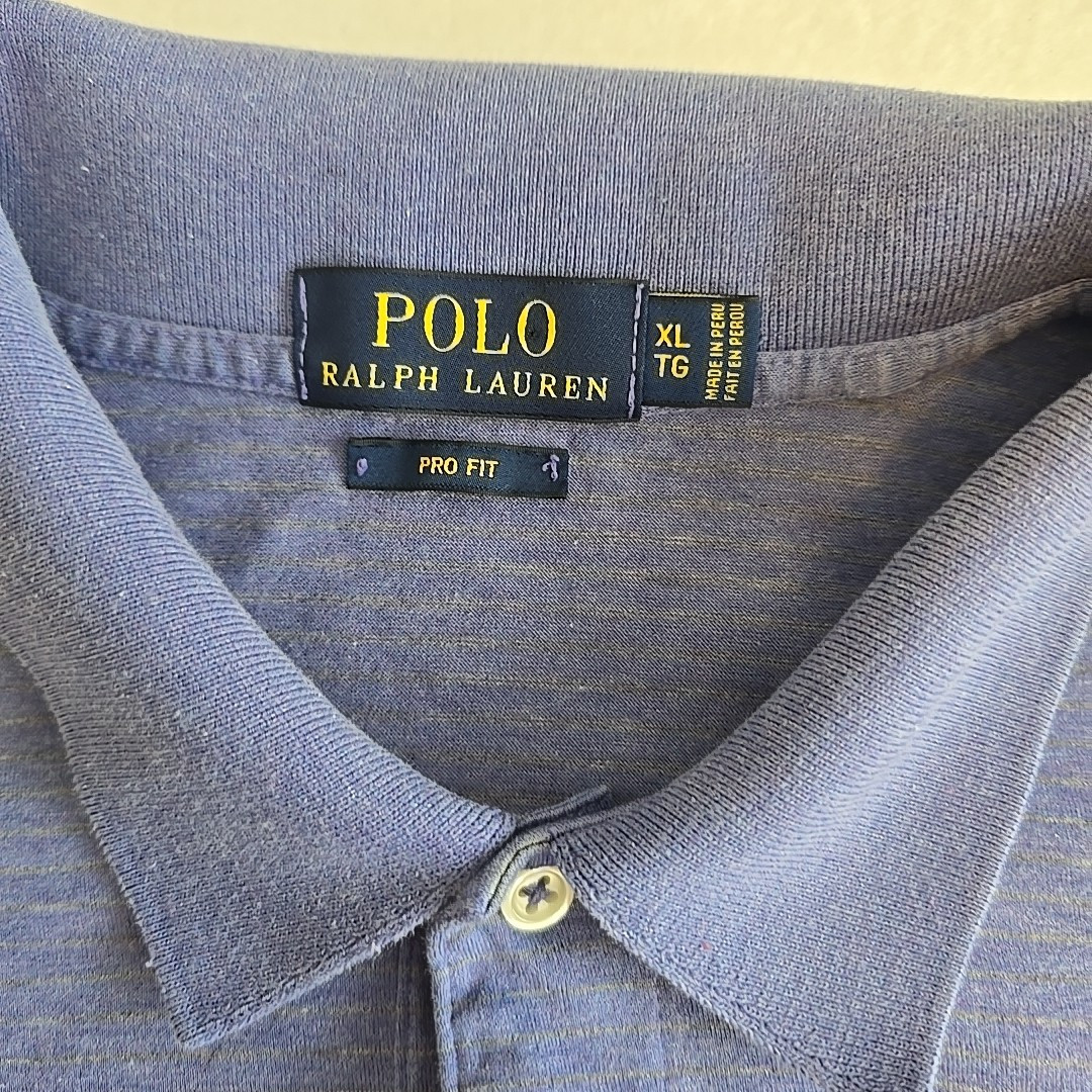 Ralph Lauren Polo Pro Fit Camicia Uomo XLTG Viola Big Pony Preppy Casual