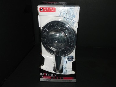 Delta In2ition 2-in-1 Handheld Shower Head, 4-Spray Chrome w/ Hose 75494