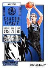 2018-19 Panini Contenders #6 Dirk Nowitzki Dallas Mavericks HOF