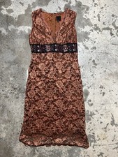 ANNA SUI Multi Color Knee Length Dress Size 8 Made In USA