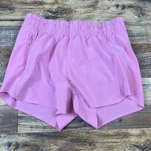 Athleta Girl Girls Shorts Heart The Hustle 2.5" Pink Pockets Pull On Large 12