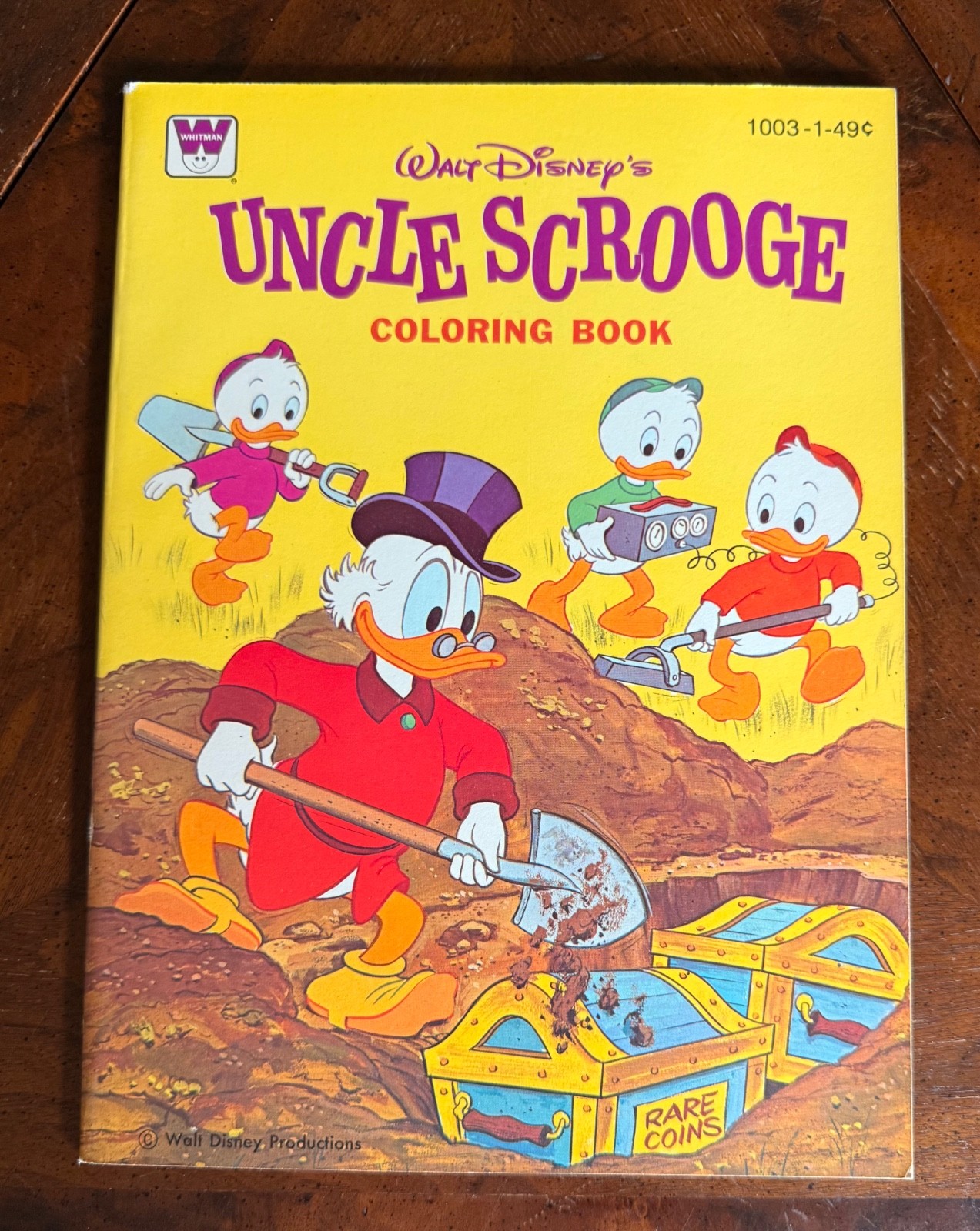 4 DIFF vintage DISNEY unused COLORING BOOKS mickey DONALD DUCK uncle scrooge
