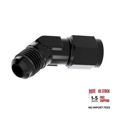 6AN Female to 6AN Male Flared Aluminum 45  Swivel Fitting - 6AN-45 45 Degree