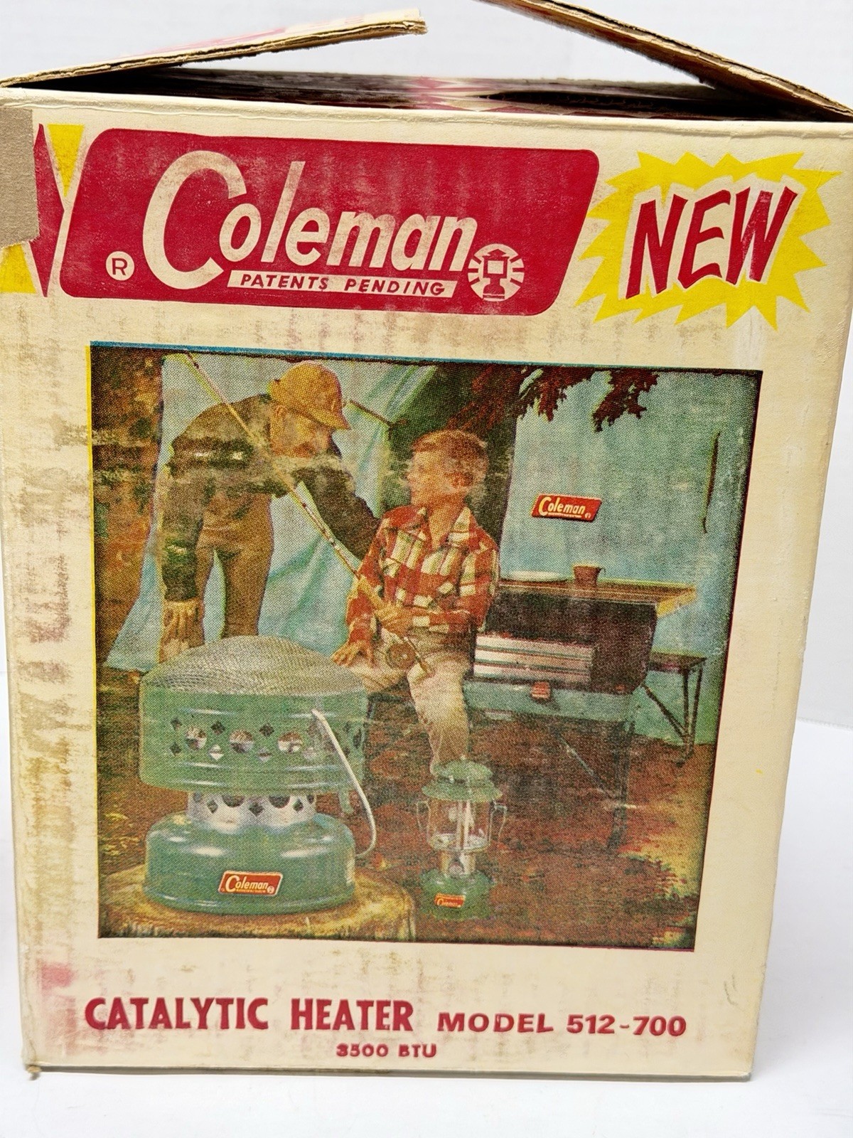 MINT 4-1966 Coleman Catalytic Heater 512-700 3500 BTU Original Box Black Grill