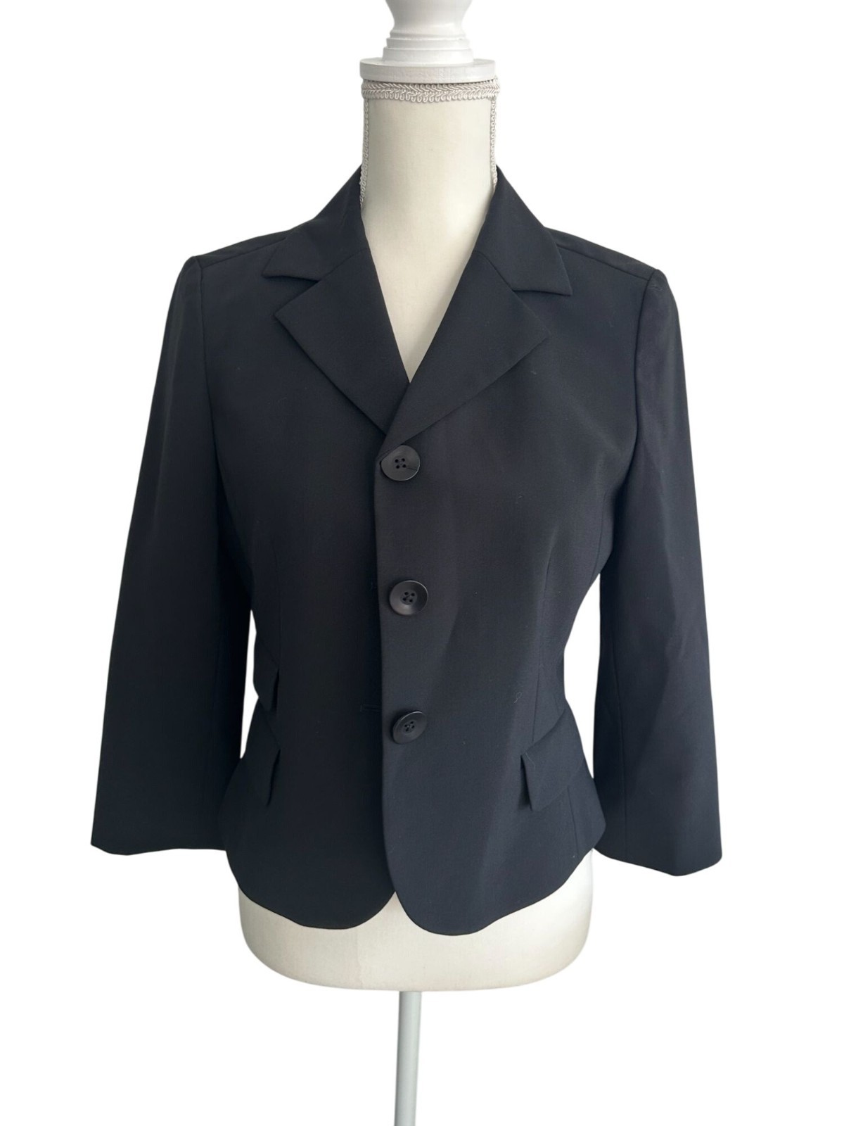 HALOGEN Black Office Three Button Blazer Size Med… - image 3