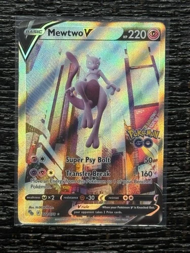 Mewtwo V (Alternate Full Art) 072/078 Pokémon GO Holo