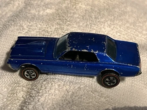 Hot Wheels Redlines Custom Cougar Blue 1967 1:64 Diecast Free shipping