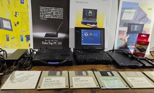 IBM PC110 palmtop set smallest win95 vintage dock 2431 no libretto 110 thinkpad