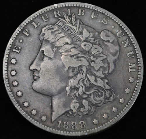 1888 O Morgan Silver Dollar DDO “HOT LIPS” $1 -Fine -Semi Key Dat