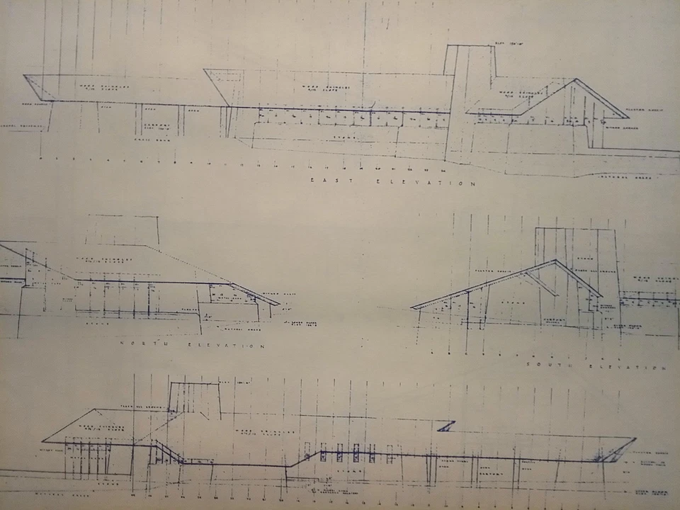 FRANK LLOYD WRIGHT: PLANOS BLUELINE PARA RESIDENCIA HENRY J. NEILS. - Imagen 2 de 4
