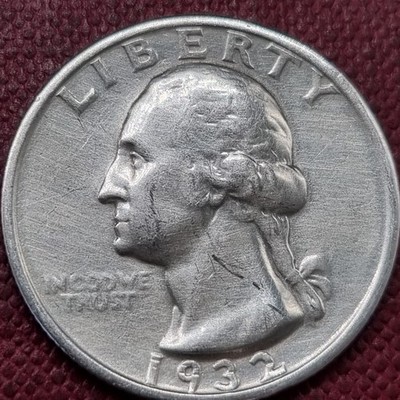1932 S Washington Quarter 25c Key Date Higher Grade XF - AU Details #102517