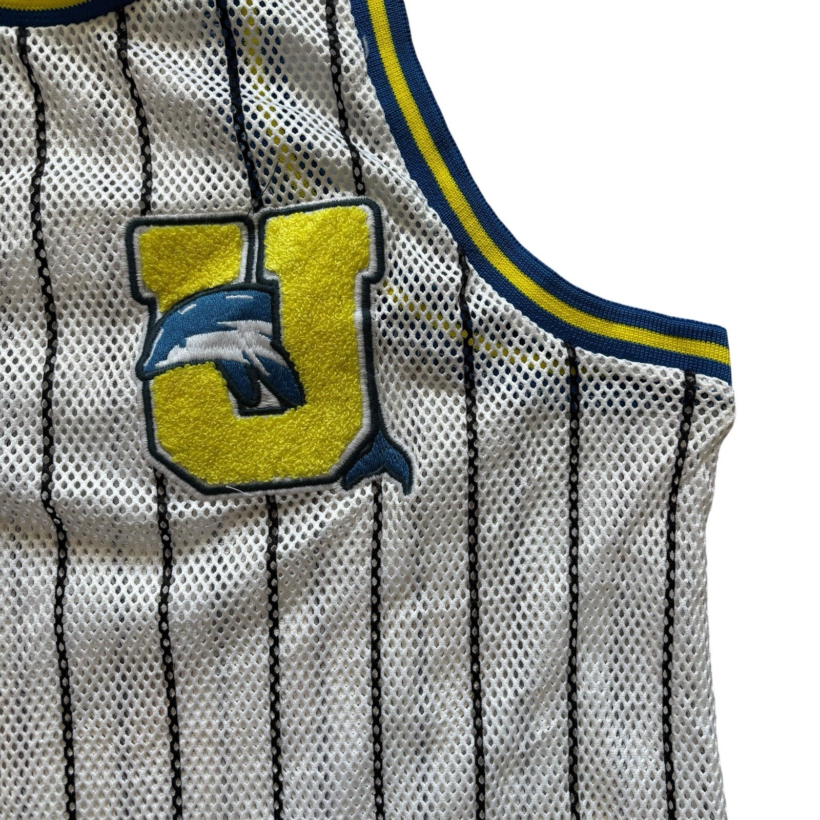 Mens Vintage Mesh Sports Vest White 90s Sportswear Hiphop Streetwear X Small 34" image 3
