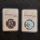 1962 and 1963 Franklin Half Dollars 50C NGC PF 67 (2 Coins)