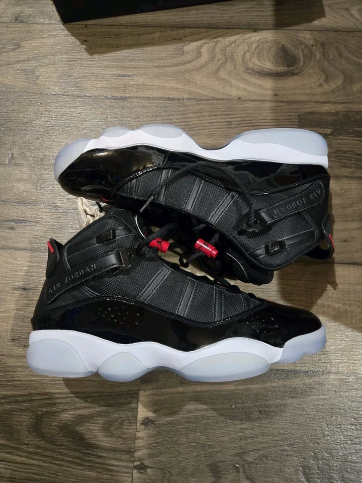 Size 12 - Air Jordan 6 Rings Black Gym Red - Image 2 of 4