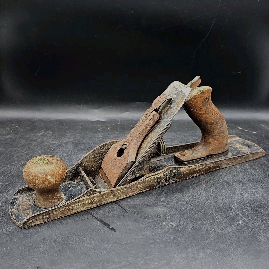 VINTAGE STANLEY BAILEY NO. 5 WOOD PLANE 1910 PATENT WOODWORKING