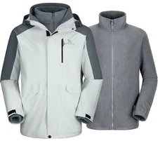 Men’s XL Ski Jacket- 3 in 1 Waterproof Winter Jackets Snow Windproof Camel Crown