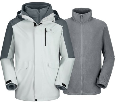 Men s XL Ski Jacket- 3 in 1 Waterproof Winter Jackets Snow Windproof Camel Crown