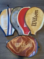Vintage 70s Wilson Tennis Racket Covers Lot 5 Made In USA