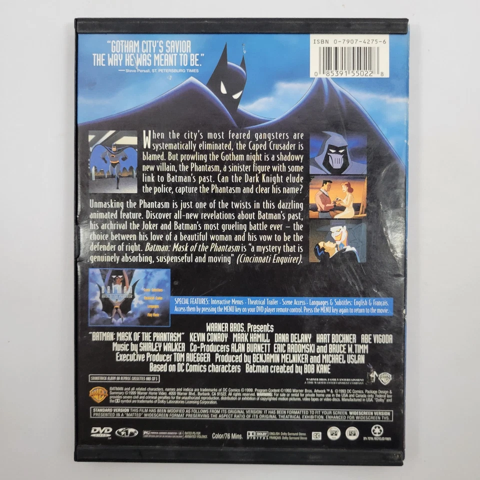 Mask of the Phantasm (DVD, 1993) - Image 2 of 4