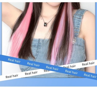 Y2K E Girl Clip In Extensions 2 Stück 60 cm gerade matte Faser für Perücken