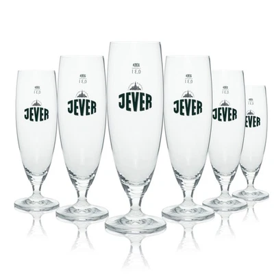 6x Jever Bier Glas Pokal 300ml Rastal Gläser Tulpe Stil Gastro grün Brauerei