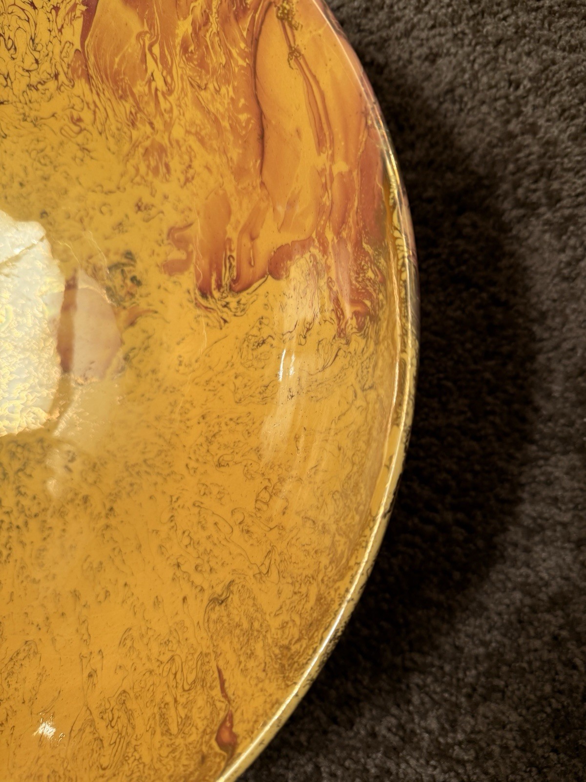 Sascha Brastoff Vintage Ceramic Bowl Signed 13 Inches Wide Excellent Condition