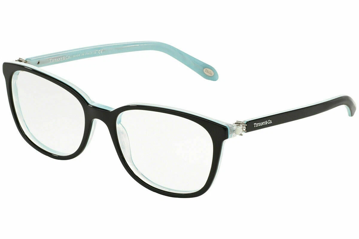 New TIFFANY CO. TF2109 H B 8193 51mm Black on Blue Eyeglasses